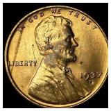 1937-S Lincoln Wheat Cent GEM BU
