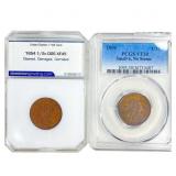 [2 Coins] 1806-1854 U.S. 1/2C Lot PCI/PCGS VF/XF30