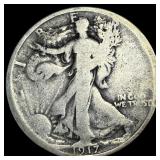 1917-S Silver Walking Liberty Half Dollar NICELY C