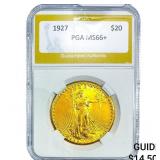 1927 $20 Gold Double Eagle NTC MS66+