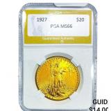 1927 $20 Gold Double Eagle NTC MS66