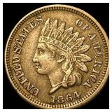 1864 Bronze Indian Head Cent NEARLY UNCIRCULATED