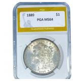 1889 Morgan Silver Dollar PGA MS64