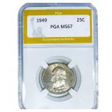 1949 Washington Silver Quarter PGA MS67