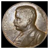Theodore Roosevelt Inaugural Medal NEARLY UNCIRCUL