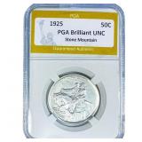 1925 Stone Mountain Half Dollar PGA Brilliant UNC