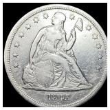 1843 Seated Liberty Silver Dollar ABOUT  UNCIRCUL