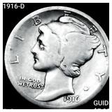 1916-D Mercury Dime NICELY CIRCULATED