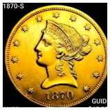 1870-S $10 Gold Eagle CHOICE AU
