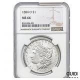 1884-O Morgan Silver Dollar NGC MS66