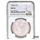 1904-O Morgan Silver Dollar NGC MS66