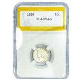 1929 Mercury Silver Dime PGA MS66