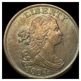 1804 Draped Bust Half Cent NEARLY UNCIRCULATED