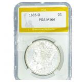 1885-O Morgan Silver Dollar PGA MS64