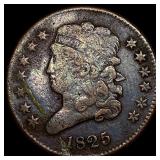1825 Copper Half Cent NEARLY UNCIRCULATED