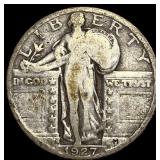 1927-S Silver Standing Liberty Quarter ABOUT UNCIR