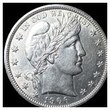 1906 Barber Half Dollar CHOICE AU
