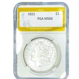 1921 Morgan Silver Dollar PGA MS66