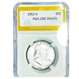 1952-S Franklin Half Dollar PGA UNC Details