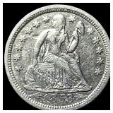 1853 Seated Liberty Dime (No Arrows) CLOSELY UNCIR