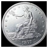 1877 Silver Trade Dollar CLOSELY UNCIRCULATED