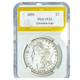 1893 Morgan Silver Dollar PGA VF35