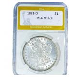 1881-O Morgan Silver Dollar PGA MS63