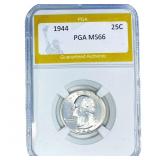 1944 Washington Silver Quarter PGA MS66
