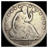 1864-S Silver Half Dollar LIGHTLY CIRCULATED
