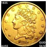 1835 $5 Gold Half Eagle HIGH GRADE