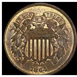 1864 RB Two-Cent Piece UNCIRCULATED