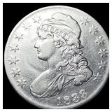 1833 Capped Bust Half Dollar NEARLY UNCIRCULATED