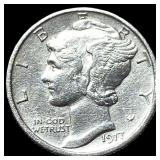 1917-S Silver Mercury Dime CLOSELY UNCIRCULATED
