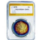 1878 Morgan Silver Dollar PGA MS64+ DMPL