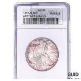 1853-O Seated Liberty Half Dollar ANACS AU50 Arrow