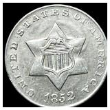 1852 Silver Three-Cent Piece UNCIRCULATED
