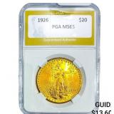 1926 $20 Gold Double Eagle NTC MS65
