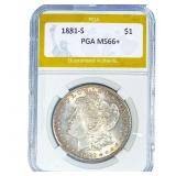 1881-S Morgan Silver Dollar PGA MS66+