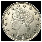 1904 Liberty Head Nickel CLOSELY UNCIRCULATED