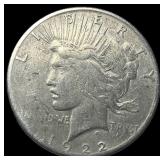 1922 Silver Peace Dollar LIGHTLY CIRCULATED