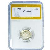 1926 Mercury Silver Dime PGA MS63