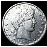1901 Silver Barber Half Dollar CLOSELY UNCIRCULATE