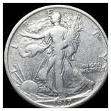 1917 Walking Liberty Half Dollar NEARLY UNCIRCULAT