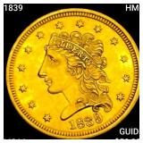 1839 HM-1 $2.50 Gold Quarter Eagle CHOICE BU