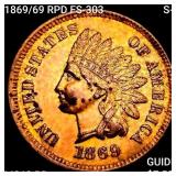 1869/69 RPD FS-303, S-3 Indian Head Cent CHOICE BU