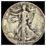 1919-S Silver Walking Liberty Half Dollar LIGHTLY