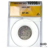 1833 Capped Bust Quarter ANACS EF45