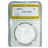 1883-S Morgan Silver Dollar PGA AU58