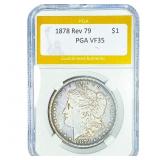1878 Rev 79 Morgan Silver Dollar PGA VF35