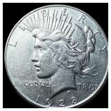 1928 Silver Peace Dollar CLOSELY UNCIRCULATED